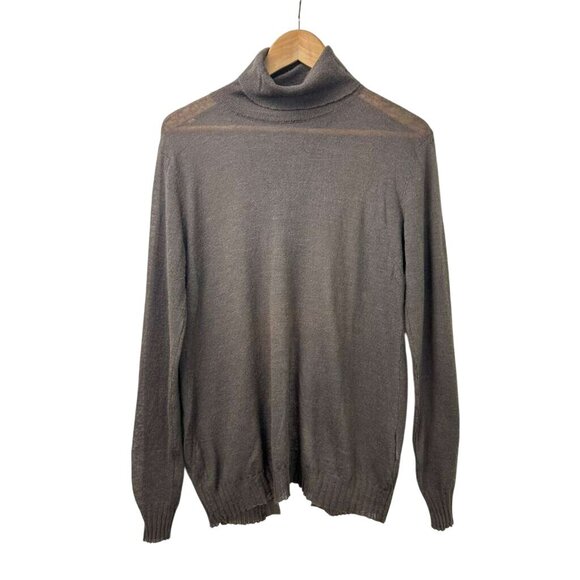 VTG Crossley Women's XL Baby Alpaca & Wool Blend Button Front Turtleneck Sweater - Picture 2 of 8